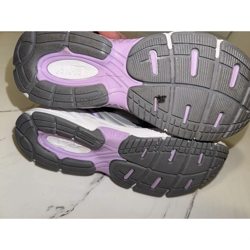 AVIA Women's Athletic Sneakers Gray Purple White Size 9 Comfort Walking Shoes‎